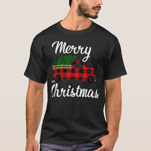 Merry Christmas Vintage Farm Truck  T_Shirt