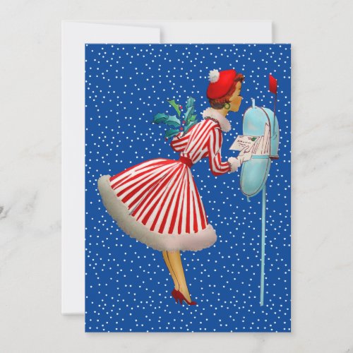 MERRY CHRISTMAS  Vintage Looking For Mail Note Card