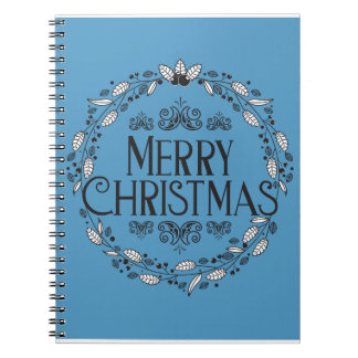 Merry Christmas Vintage Ornament Notebook
