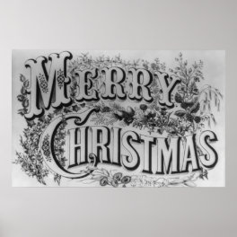 Merry Christmas Vintage Poster
