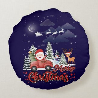 Merry Christmas Vintage Red Santa Truck Gifts