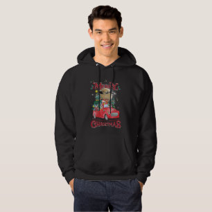 Merry Christmas Vintage Red Santa Truck Hoodie