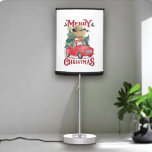 Merry Christmas Vintage Red Santa Truck Lamp Shade<br><div class="desc">Merry Christmas Vintage Red Santa Truck Are you a fan of Santa, snowman, elf, reindeer, Christmas season? funny Christmas season My Cute Santa, snowman, reindeer, They ride a Vintage Red Santa Truck full of gifts and Christmas candy and snow around, the Christmas design is an excellent choice for you. Show...</div>