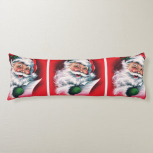 Merry Christmas,vintage,retro,Santa claus,happy Body Pillow