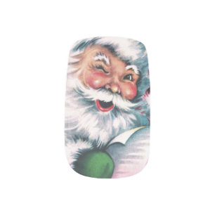 Merry Christmas,vintage,retro,Santa claus,happy Sa Minx Nail Art