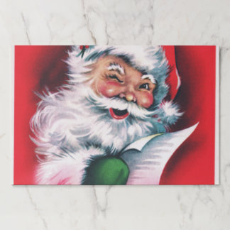 Merry Christmas,vintage,retro,Santa claus,happy Sa Paper Pad