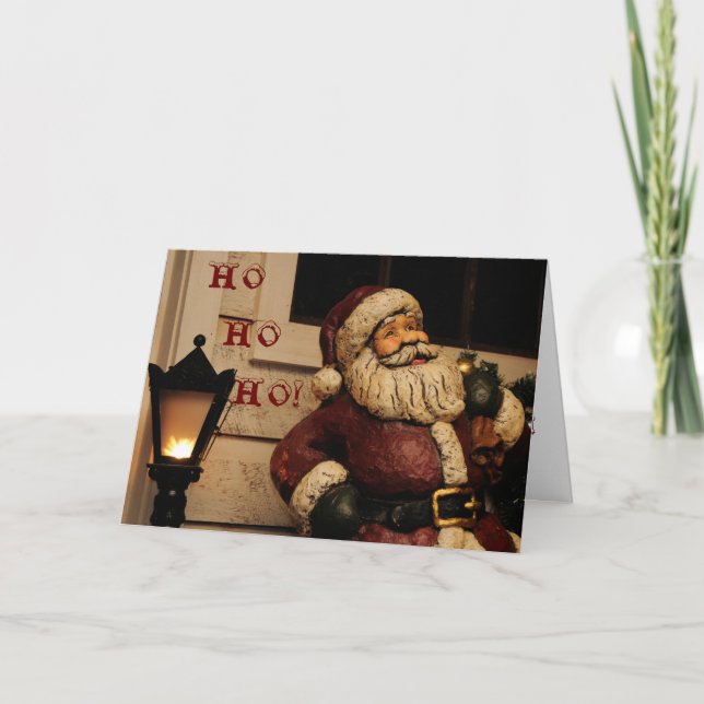 Merry Christmas Vintage Santa Card (Front)