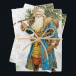 Merry Christmas Vintage Santa Claus Collage  Wrapping Paper Sheets<br><div class="desc">Vintage Santa</div>