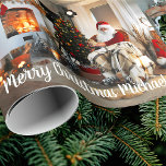 Merry Christmas Vintage Santa Claus Custom Name Wrapping Paper<br><div class="desc">Customize the text, and easily create your personalized Christmas wrapping paper. You can TRANSFER this DESIGN to other Zazzle products and adjust it to fit most Zazzle items. Standard Studio designs are made in high-resolution graphics for a professional print. Thank you for choosing our designs and stopping by Standard Studio...</div>