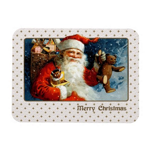 Merry Christmas Vintage Santa Claus  Magnet