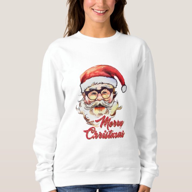 Merry Christmas Vintage Santa Claus Sweatshirt (Front)