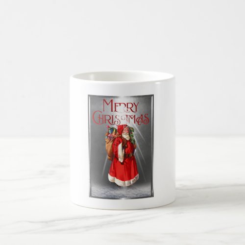 Merry Christmas Vintage Santa Design Coffee Mug