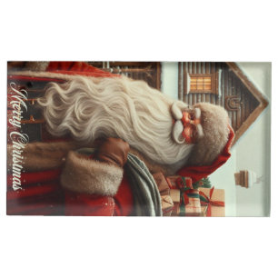 Merry Christmas vintage Santa Place Card Holder