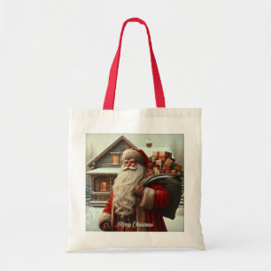 Merry Christmas vintage Santa Tote Bag