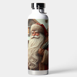 Merry Christmas vintage Santa Water Bottle
