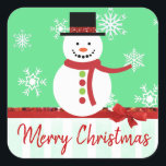 Merry Christmas Vintage Snowman Stickers<br><div class="desc">Merry Christmas Vintage Snowman Stickers</div>