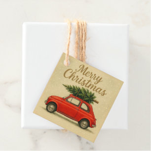 Merry Christmas Vintage Tags. Favor Tags
