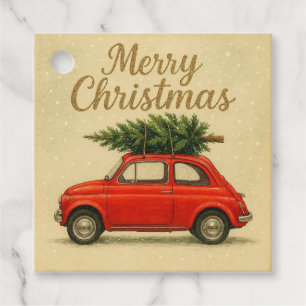 Merry Christmas Vintage Tags. Favor Tags