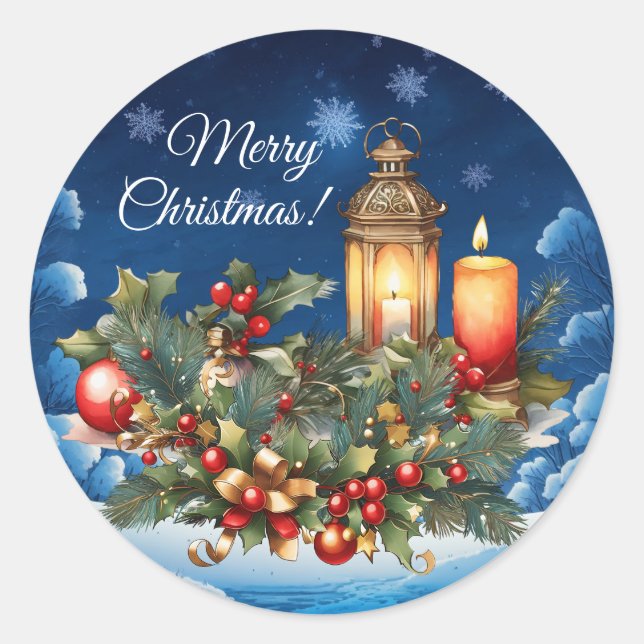Merry Christmas Vinyl Sticker (Front)