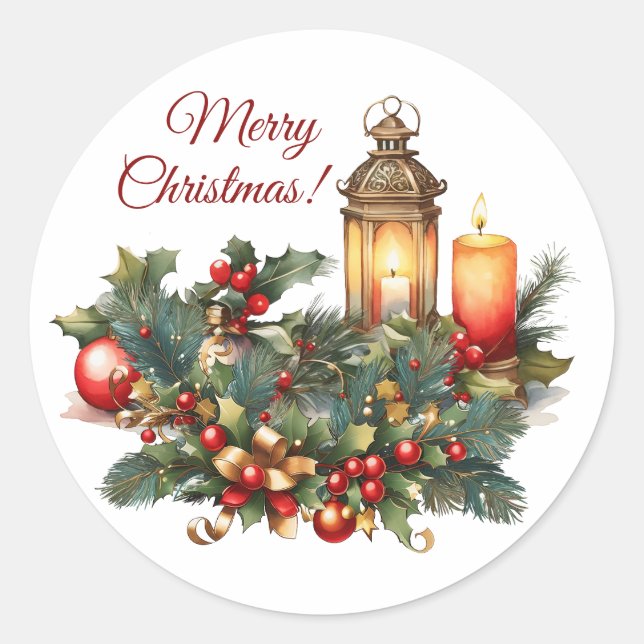 Merry Christmas Vinyl Sticker (Front)
