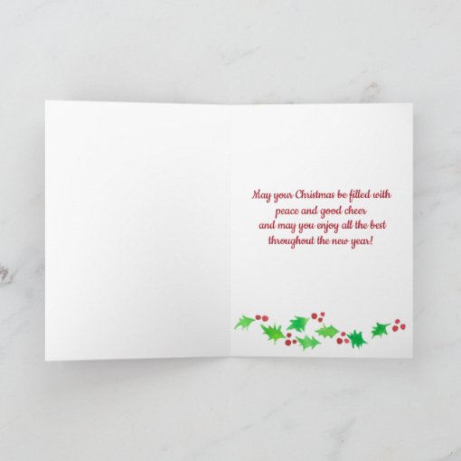 Merry Christmas Volunteer Custom Name Card | Zazzle
