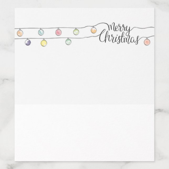 Merry Christmas w/Lights Envelope Liner (Design)
