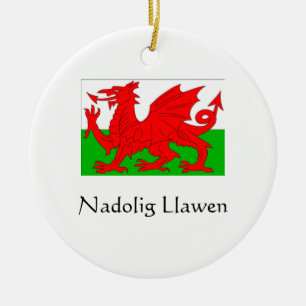 Merry Christmas Wales Ornament