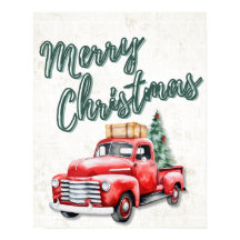 Merry Christmas Wall Art Decor Poster
