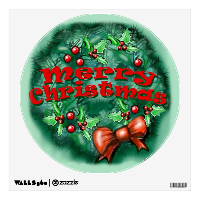 Merry Christmas Wall Decal (Front)