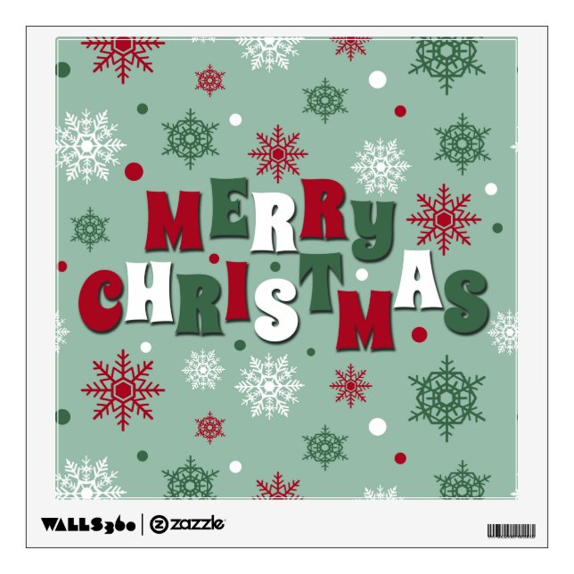 Merry Christmas Wall Decal (Front)