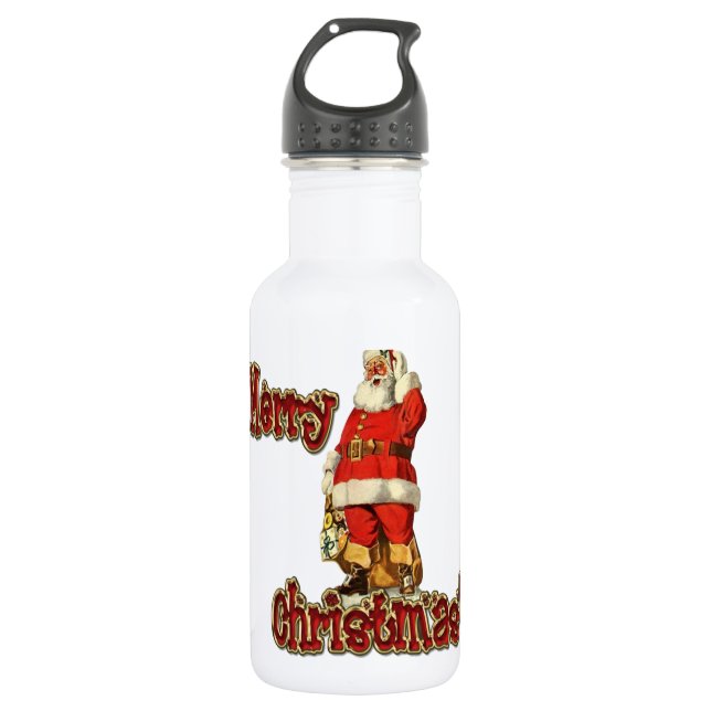 Merry Christmas Water Bottle (Front)