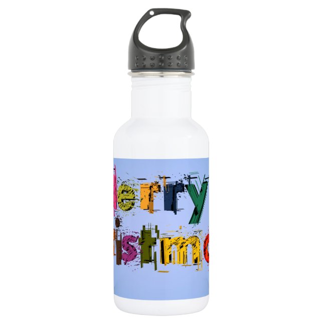 Merry Christmas Water Bottle (Front)
