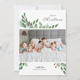 Merry Christmas Watercolor Card