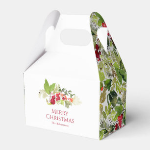 Merry Christmas Watercolor Favor Box