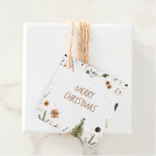 Merry Christmas Watercolor Gift Tag