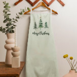 Merry Christmas Watercolor Gold star  Apron<br><div class="desc">Elevate your holiday cooking and baking experience with our 'Merry Christmas Watercolor Gold Star Holiday Apron.' This festive and stylish apron combines the warmth of watercolor art with the elegance of gold stars, making it the perfect accessory for spreading holiday cheer in the kitchen. Merry Christmas Watercolor Design: The apron...</div>