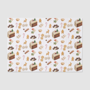Merry Christmas Watercolor Holiday Sweet Treats Tissue Paper
