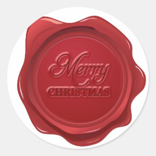 Merry Christmas Wax Seal Effect