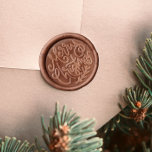 Merry Christmas Wax Seal Stamp<br><div class="desc">A festive wax seal stamper with "Merry Christmas" in hand-lettered script calligraphy forming a circular shape. There is a pine bough curved around the bottom of the text for an added botanical touch. The perfect addition to holiday cards, greeting cards, and Christmas gifts. Before using the seal on your cards...</div>