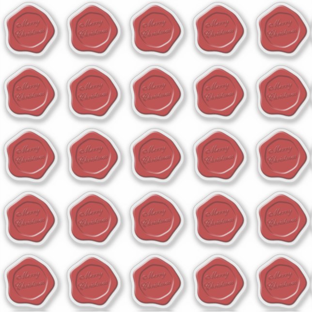 Merry Christmas wax seal sticker (Front)