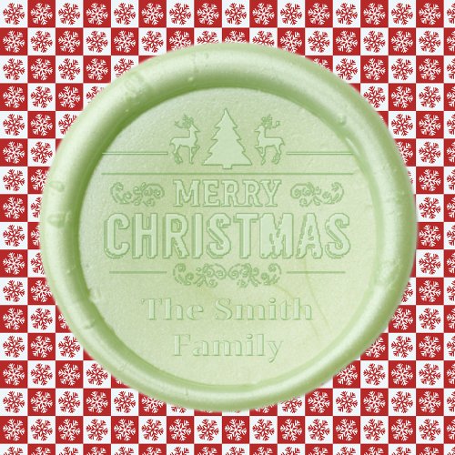 Merry Christmas Wax Seal Sticker customizable 
