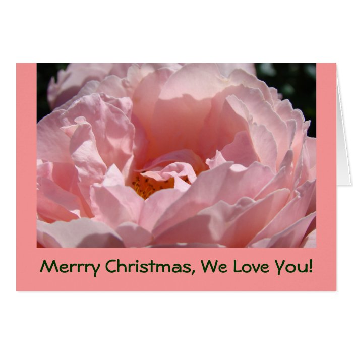 Merry Christmas We Love You Cards Holiday Rose