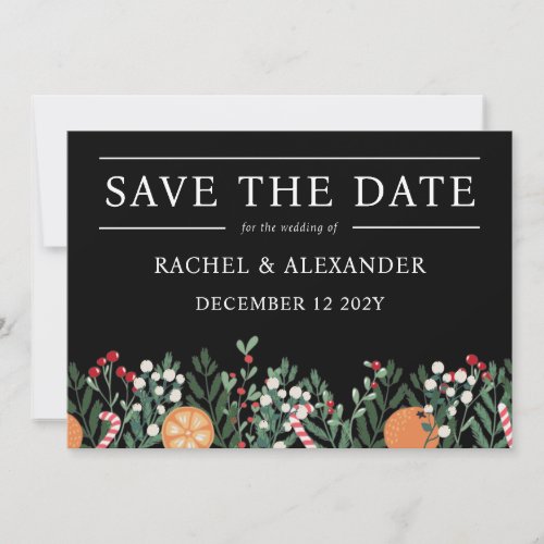 Merry Christmas Wedding Save The Date Card