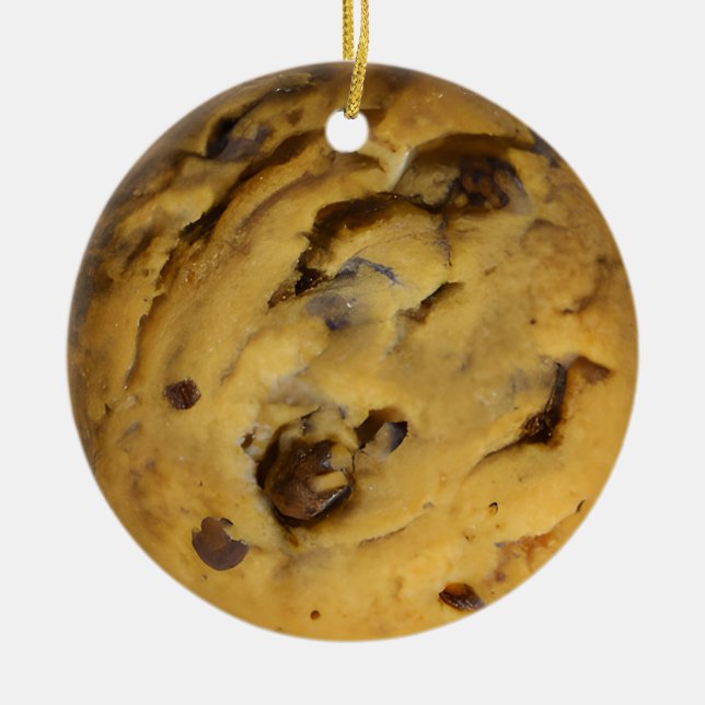 Merry Christmas Weir-dough | Funny Choc Cookie Pun Ceramic Ornament (Front)