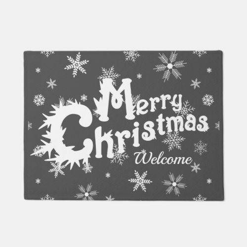 merry christmas welcome doormat