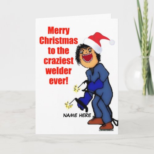 Merry Christmas Welder Holiday Card