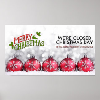 Merry Christmas WE'RE closed Poster