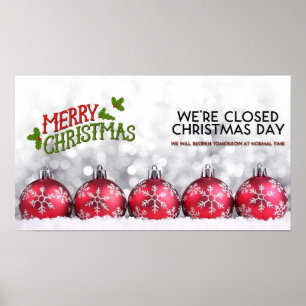 Merry Christmas WE'RE closed  Poster