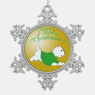 Merry Christmas Westie Ornament