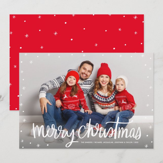 Merry Christmas Whimsy | Holiday Photo Card (Front/Back)